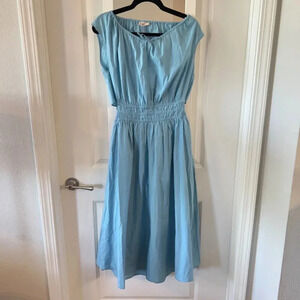 Faherty Light Blue Midi Dress
